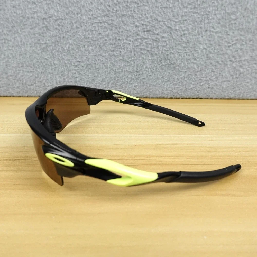 Oakley Radarlock Sunglasses Shades Prizm Polarized Black/Neon Green Frame w/Case